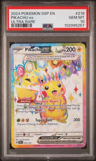 Pikachu ex Surging Sparks 219/191 PSA 10