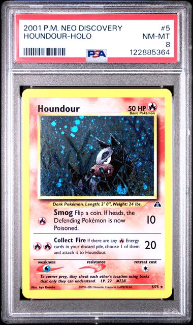 Houndour Neo Discovery 5/75 PSA 8