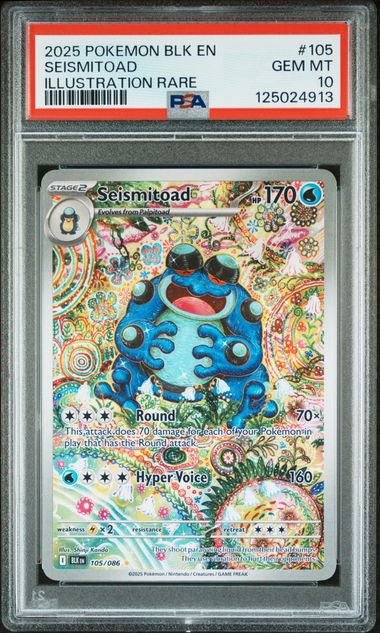 Seismitoad White Flare 105/086 PSA 10