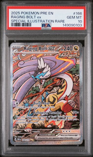 Raging Bolt ex SIR Prismatic Evolutions 166/131 PSA 10