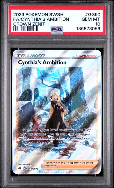 Cynthia's Ambition Crown Zenith Galarian Gallery GG60/GG70 PSA 10