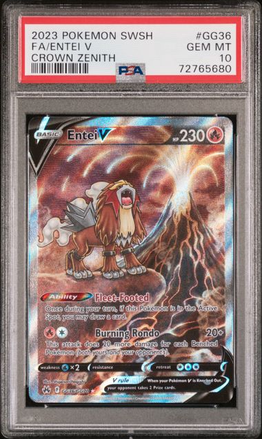 Entei Crown Zenith GG36/GG70 PSA 10