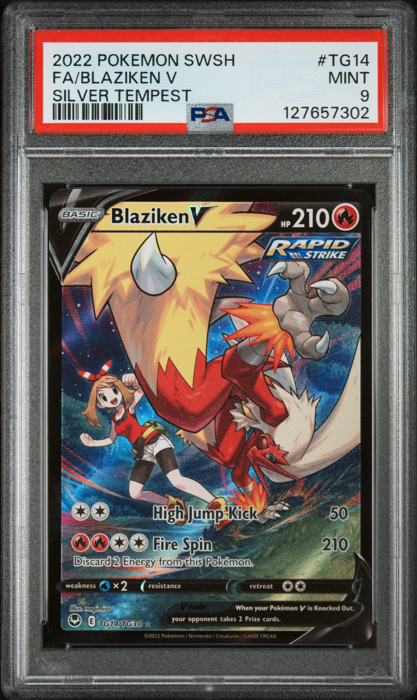 Blaziken V Silver Tempest TG14/TG30 PSA 9