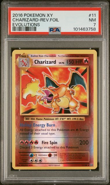 Charizard Evolutions 11/108 PSA 7
