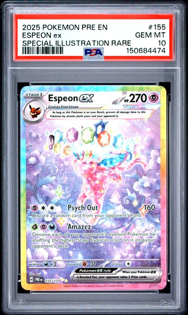 Espeon ex SIR Prismatic Evolutions 155/131 PSA 10