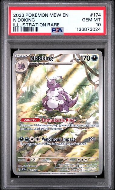 Nidoking Illustration Rare 151 174/165 PSA 10