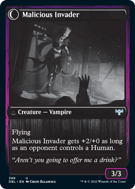 Innocent Traveler // Malicious Invader (DBL-388) - Innistrad: Double Feature: (Double Faced Transform) Foil