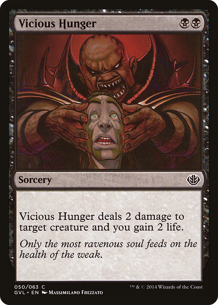 Vicious Hunger (DD3-050) - Duel Decks Anthology: Garruk vs. Liliana