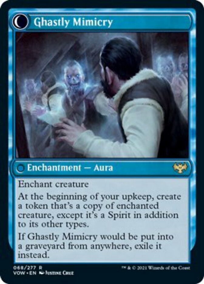 Mirrorhall Mimic // Ghastly Mimicry (VOW-068) - Innistrad: Crimson Vow: (Double Faced Transform) Foil