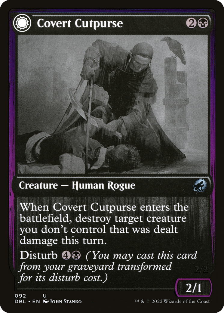 Covert Cutpurse // Covetous Geist (DBL-092) - Innistrad: Double Feature: (Double Faced Transform) Foil