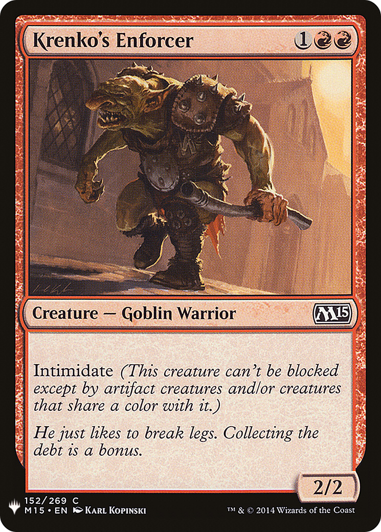 Krenko's Enforcer (LIST-M15-152) - The List