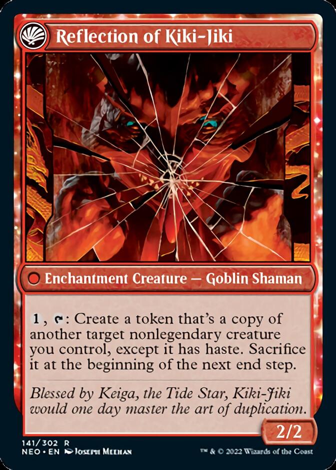 Fable of the Mirror-Breaker // Reflection of Kiki-Jiki (NEO-141) - Kamigawa: Neon Dynasty: (fandfc, enchantment) Foil