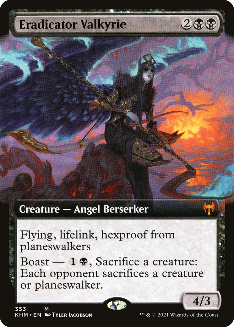Eradicator Valkyrie (KHM-353) - Kaldheim: (Extended Art) Foil