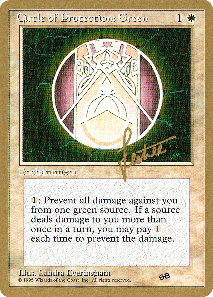 Circle of Protection: Green (WCD-) - Pro Tour Collector Set