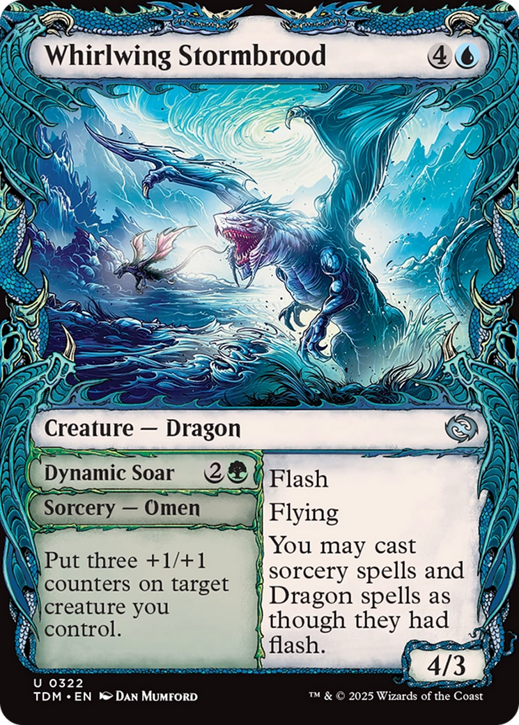 Whirlwing Stormbrood // Dynamic Soar (TDM-322) - Tarkir: Dragonstorm: (Showcase)