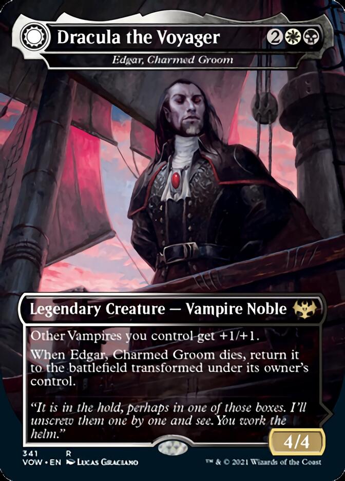 Edgar, Charmed Groom // Edgar Markov's Coffin (VOW-341) - Innistrad: Crimson Vow: (Double Faced Transform) (Borderless) Foil