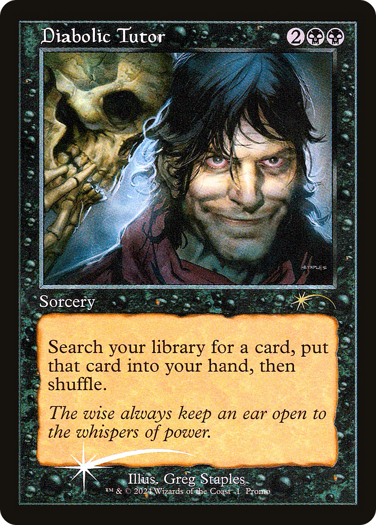 Diabolic Tutor (WPN-) - Wizards Play Network 2024 Foil