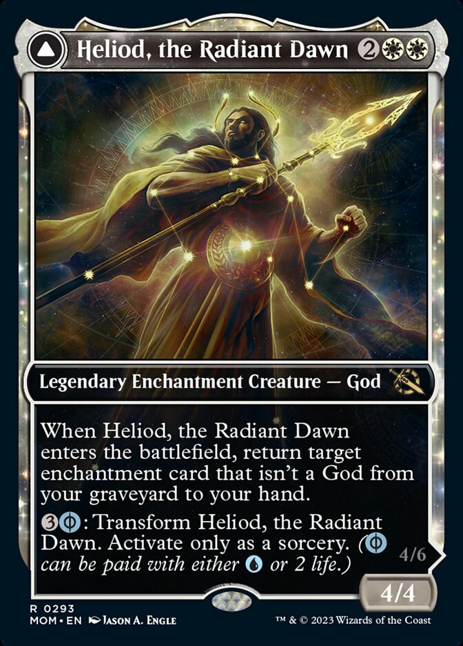 Heliod, the Radiant Dawn // Heliod, the Warped Eclipse (MOM-293) - March of the Machine: (Showcase, enchantment) Foil