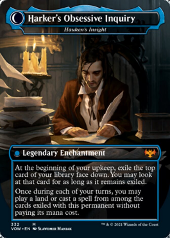 Jacob Hauken, Inspector // Hauken's Insight (VOW-332) - Innistrad: Crimson Vow: (Double Faced Transform) (Borderless) Foil