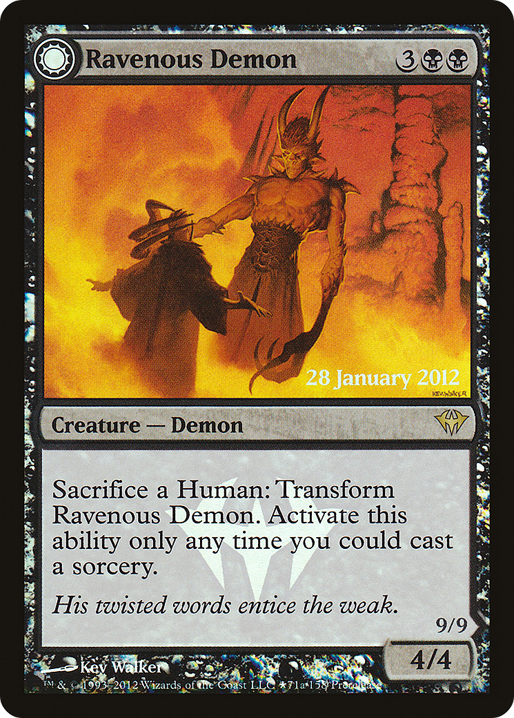 Ravenous Demon // Archdemon of Greed (PRE-71★) - Dark Ascension Promos: (Double Faced Transform) Foil
