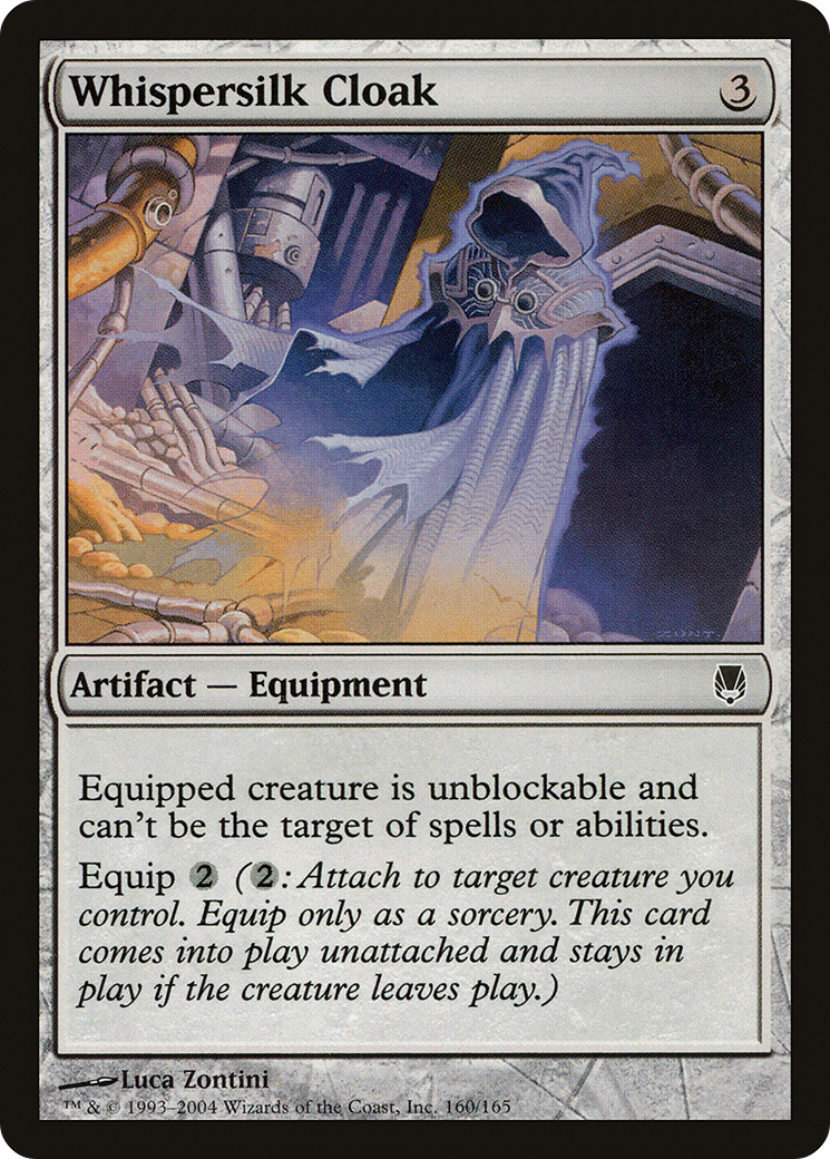 Whispersilk Cloak (DST-160) - Darksteel Foil