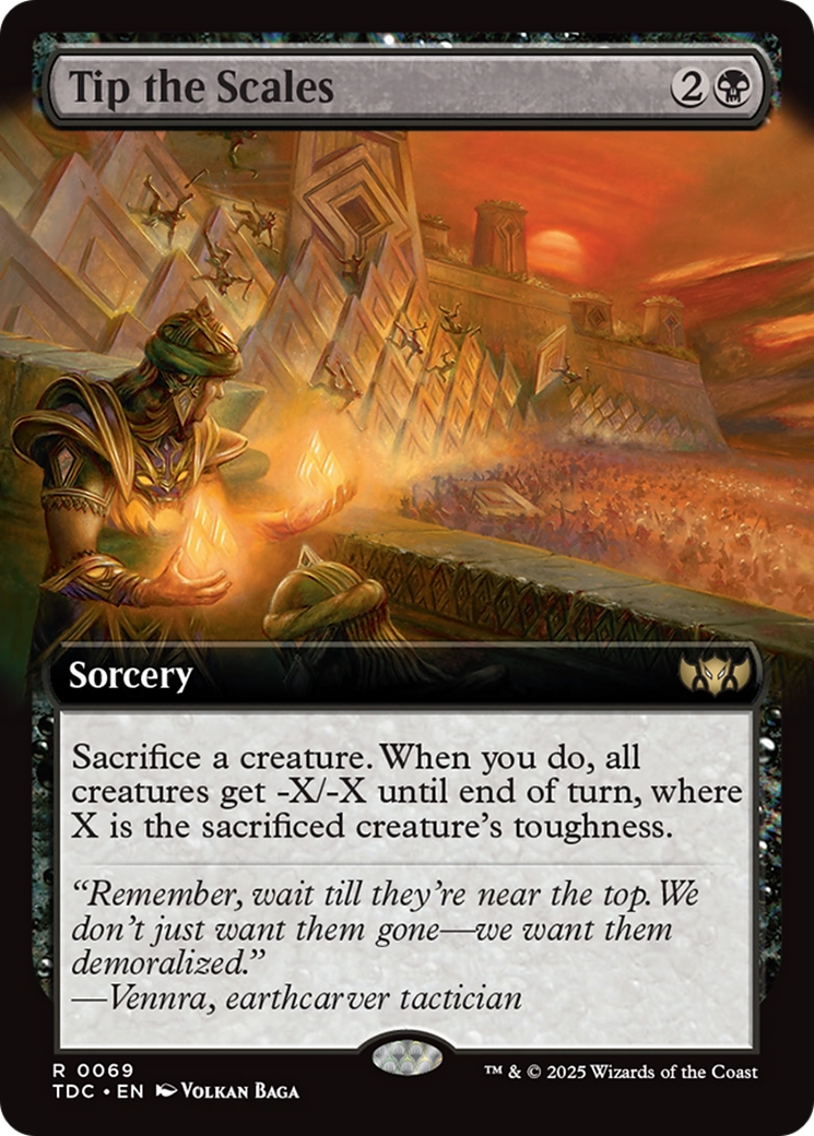 Tip the Scales (TDC-069) - Commander: Tarkir: Dragonstorm: (Extended Art)