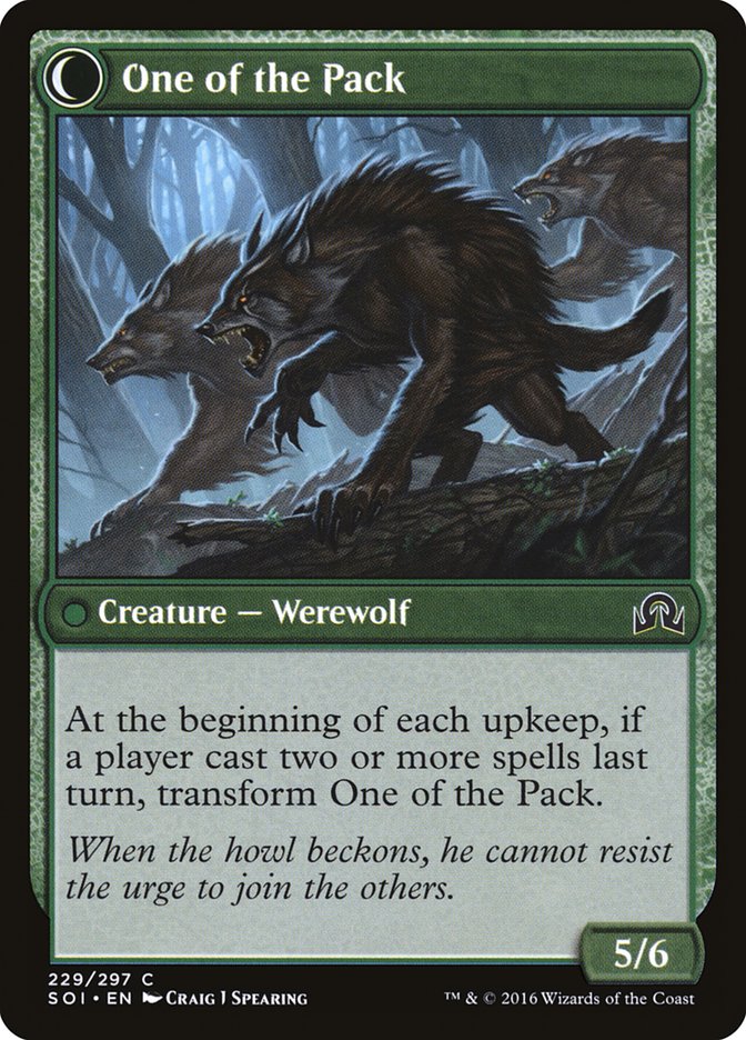 Solitary Hunter // One of the Pack (SOI-229) - Shadows over Innistrad: (Double Faced Transform) Foil