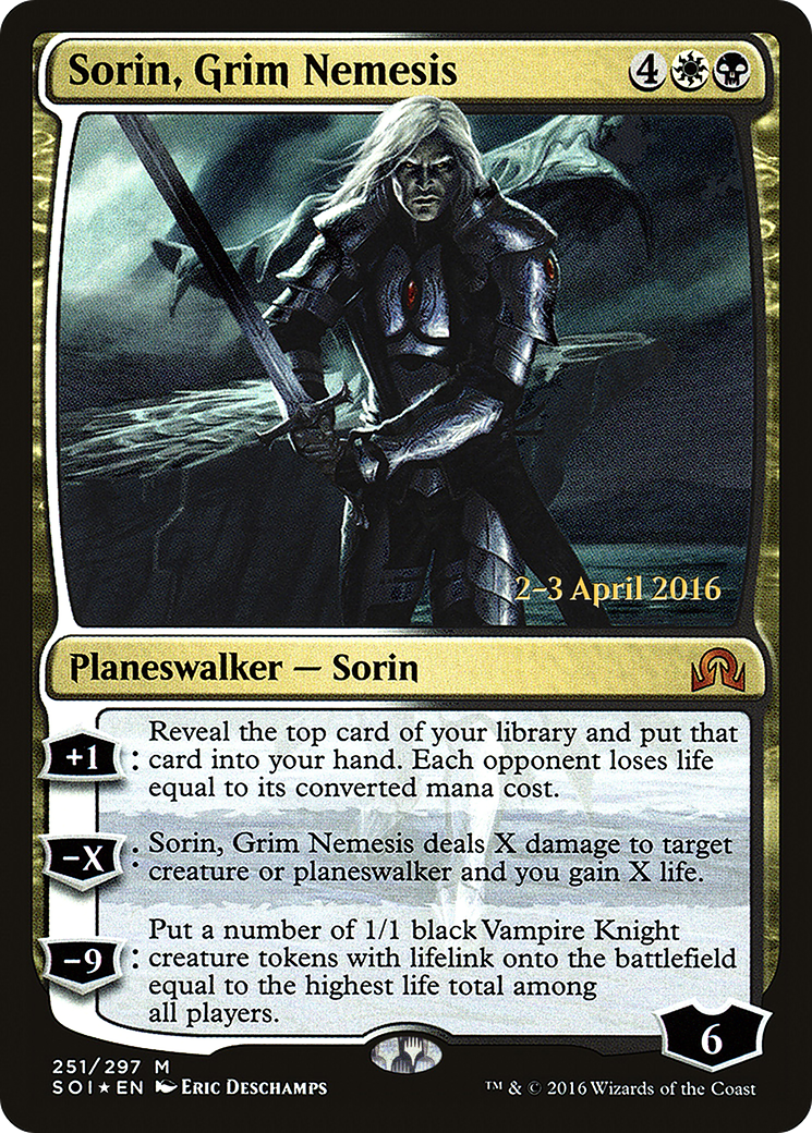 Sorin, Grim Nemesis (PRE-251S) - Shadows over Innistrad Promos Foil