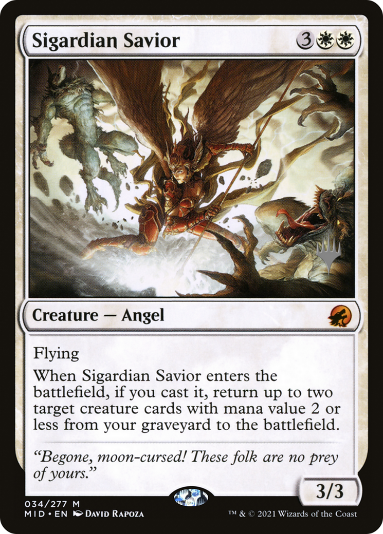 Sigardian Savior (PPMID-34P) - Innistrad: Midnight Hunt Promos Foil