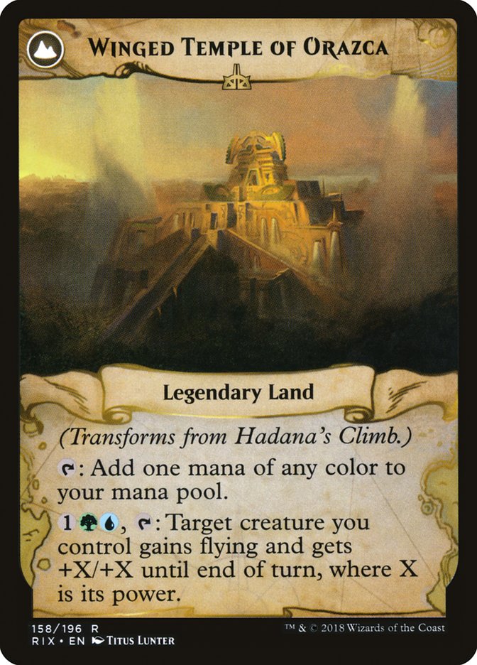 Hadana's Climb // Winged Temple of Orazca (RIX-158) - Rivals of Ixalan: (compasslanddfc) Foil