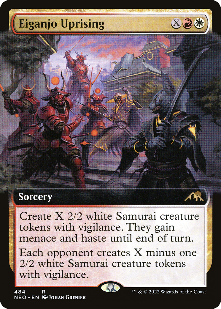 Eiganjo Uprising (NEO-484) - Kamigawa: Neon Dynasty: (Extended Art) Foil