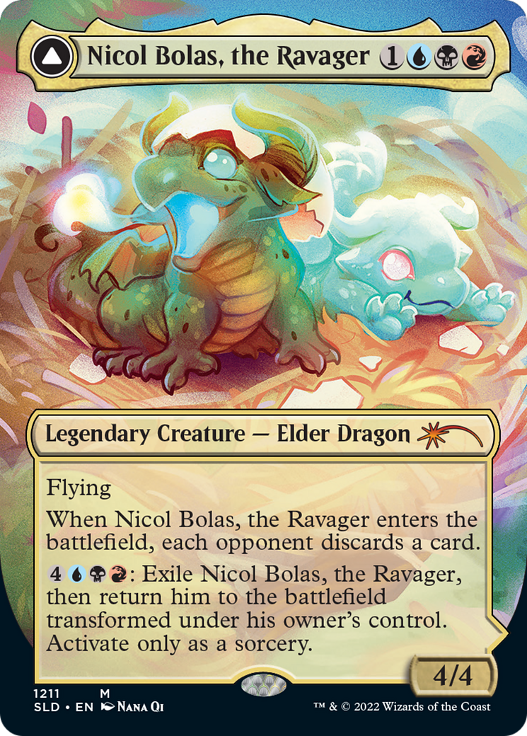 Nicol Bolas, the Ravager // Nicol Bolas, the Arisen (SLD-1211) - Secret Lair Drop (Borderless)