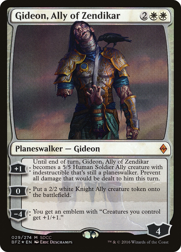 Gideon, Ally of Zendikar (MEDIA-029) - San Diego Comic-Con 2016 Foil