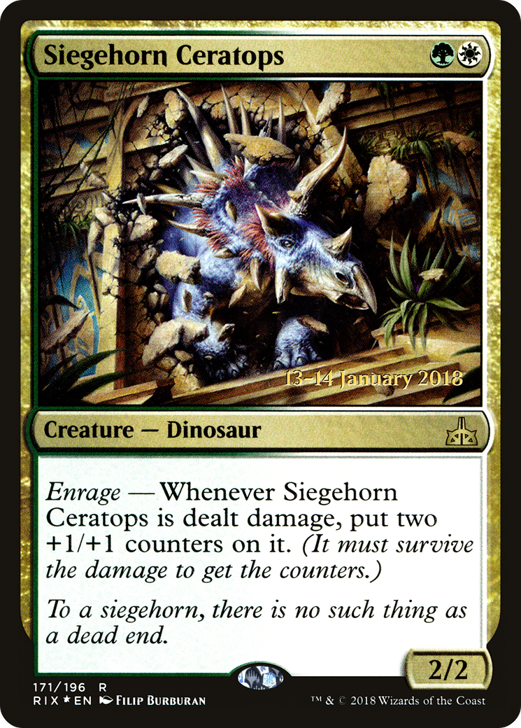 Siegehorn Ceratops (PRE-171S) - Rivals of Ixalan Promos Foil