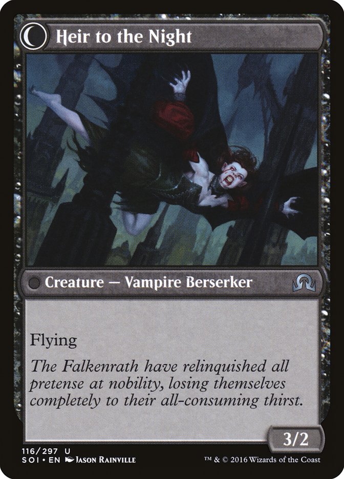 Heir of Falkenrath // Heir to the Night (SOI-116) - Shadows over Innistrad: (Double Faced Transform) Foil