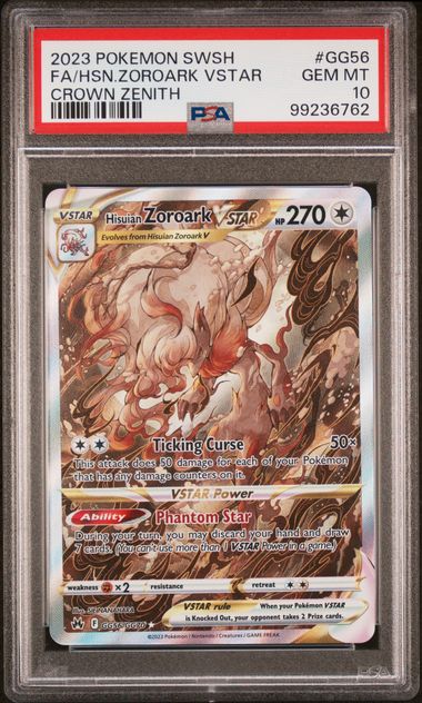 Zoroark VSTAR Crown Zenith GG56/GG70 PSA 10