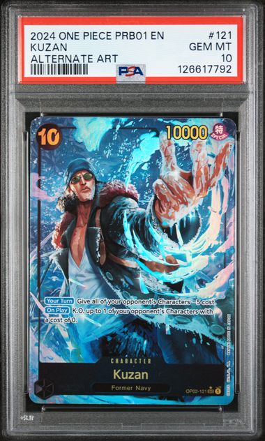 Kuzan Alternate Art PRB01 OP02-121 PSA 10