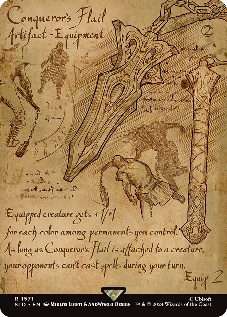 Conqueror's Flail (SLD-1571) - Secret Lair Drop (Borderless) Foil