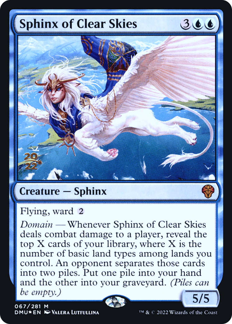 Sphinx of Clear Skies (PRE-67S) - Dominaria United Promos Foil