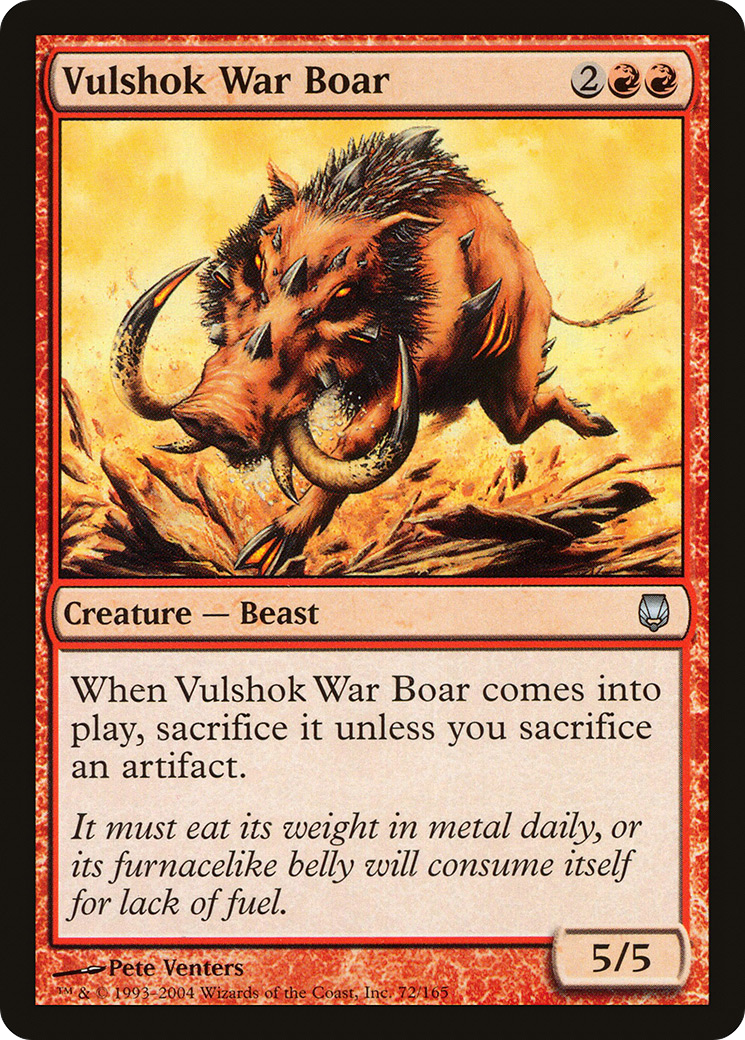 Vulshok War Boar (DST-072) - Darksteel Foil