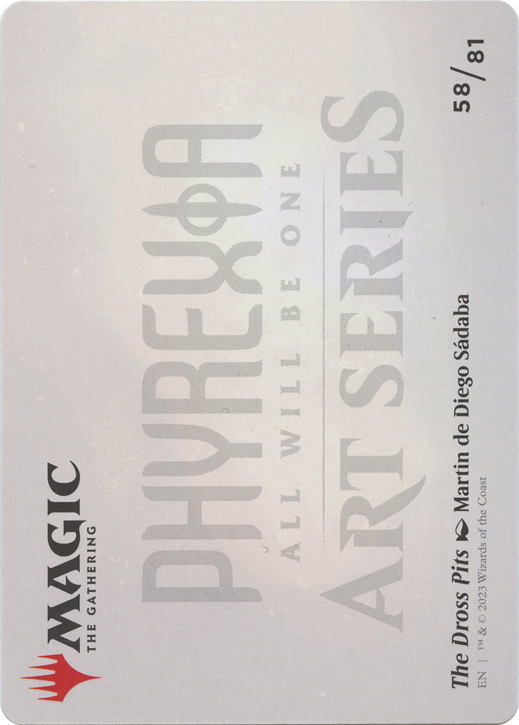 The Dross Pits // The Dross Pits (AONE-058) - Phyrexia: All Will Be One Art Series (Borderless) Foil