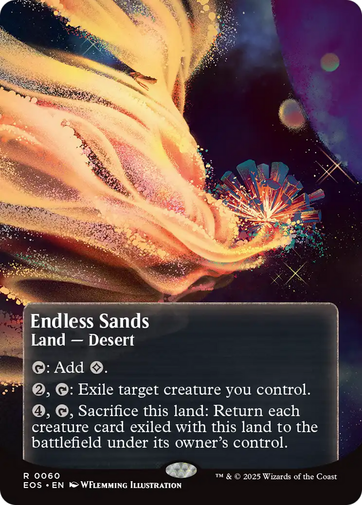 Endless Sands (0060) (Borderless) (Galaxy Foil) (EOS-060) - Edge of Eternities: Stellar Sights Foil