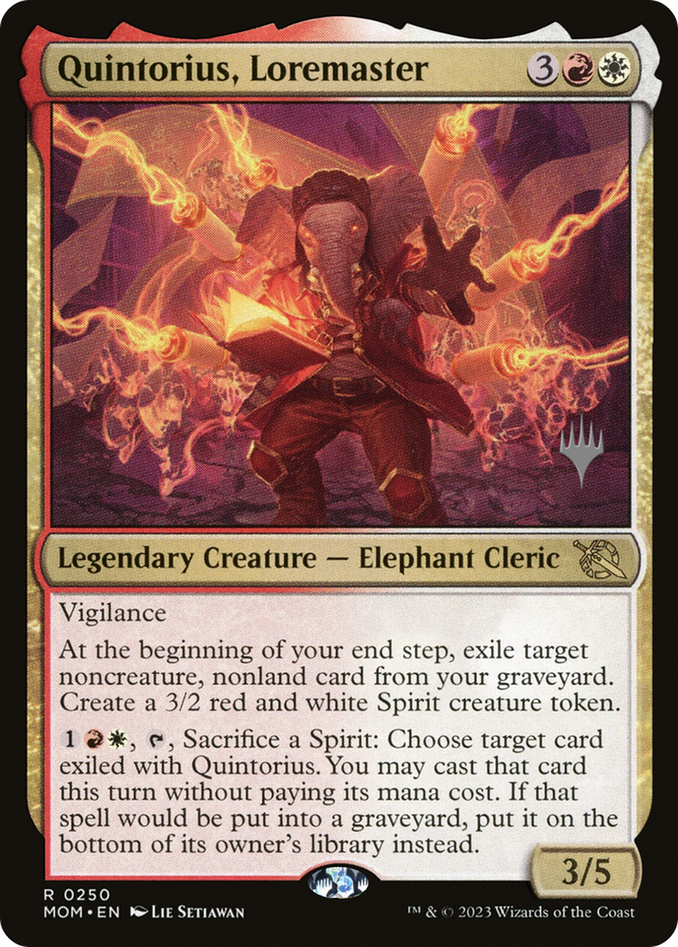 Quintorius, Loremaster (PPMOM-250P) - March of the Machine Promos Foil