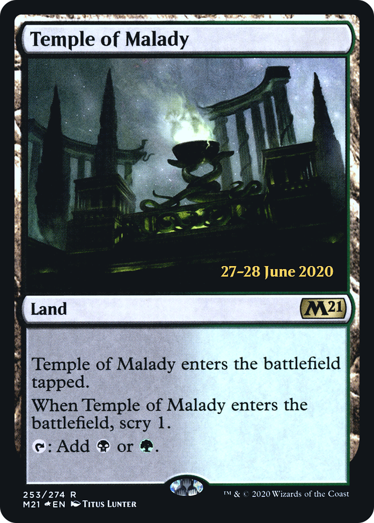 Temple of Malady (PRE-253S) - Core Set 2021 Promos Foil