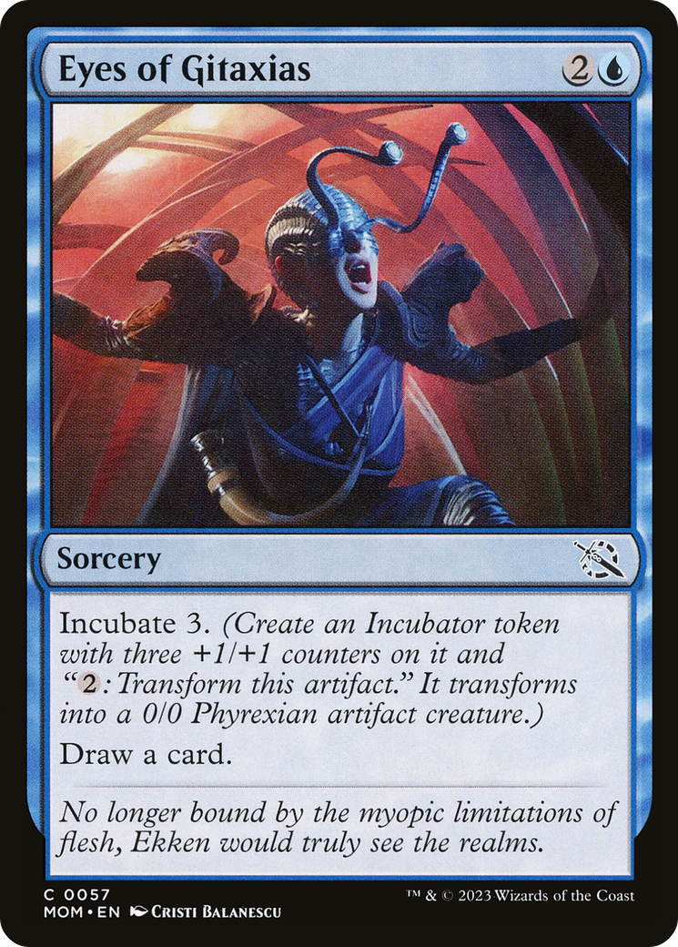 Eyes of Gitaxias (MOM-057) - March of the Machine Foil