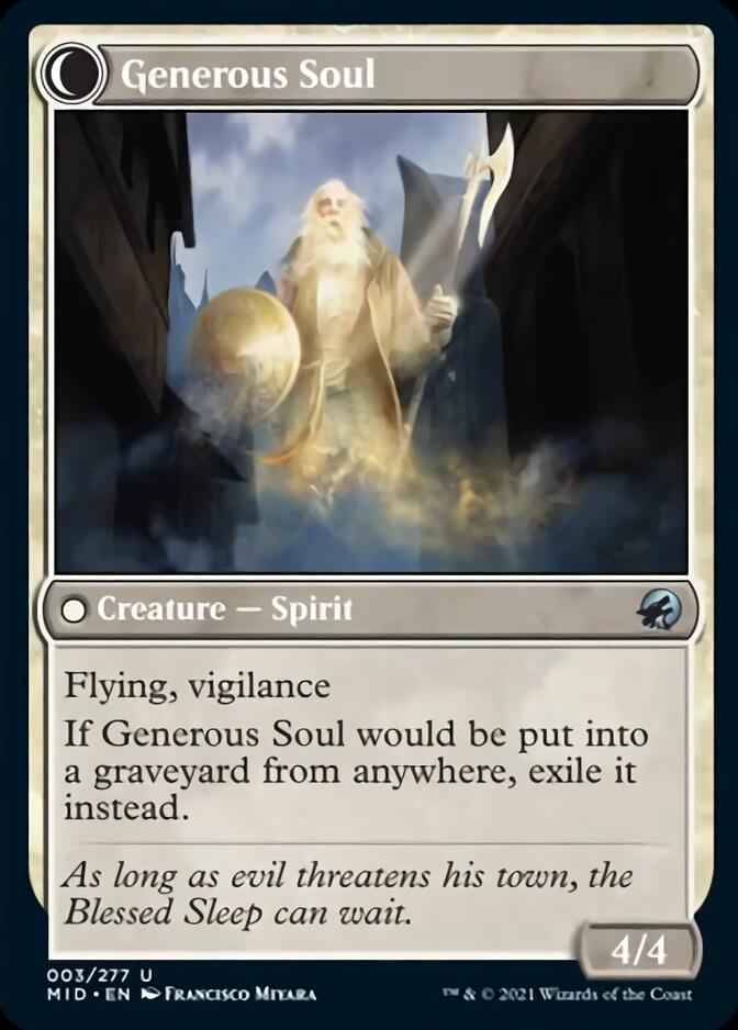Beloved Beggar // Generous Soul (MID-003) - Innistrad: Midnight Hunt: (Double Faced Transform) Foil