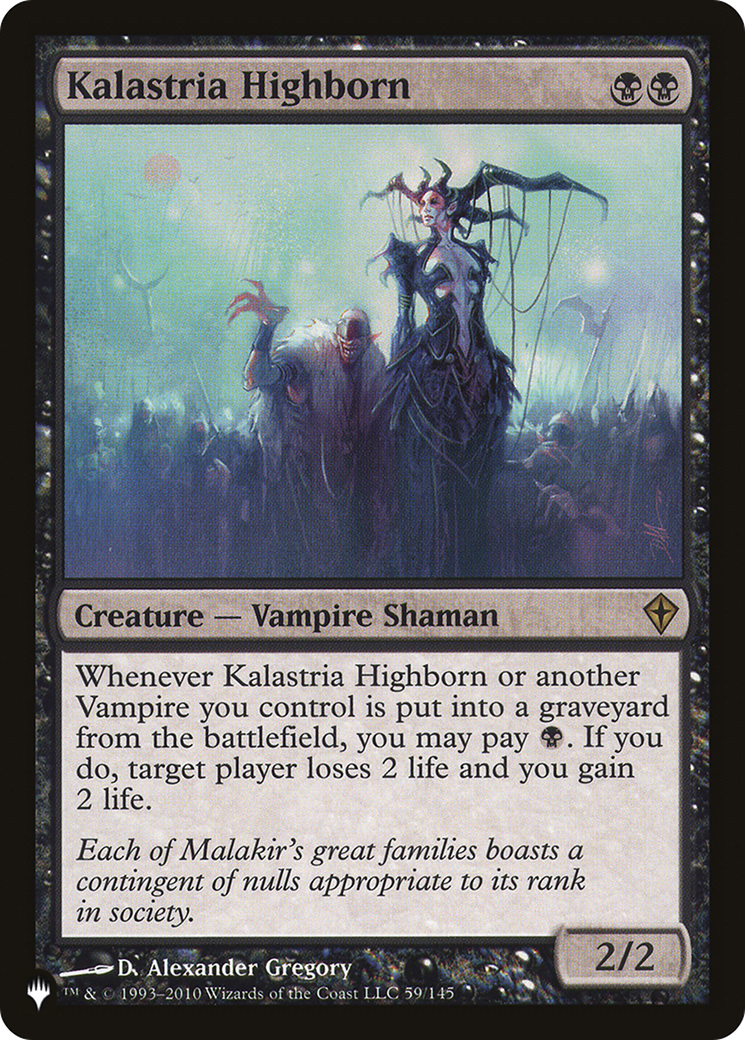 Kalastria Highborn (LIST-WWK-59) - The List