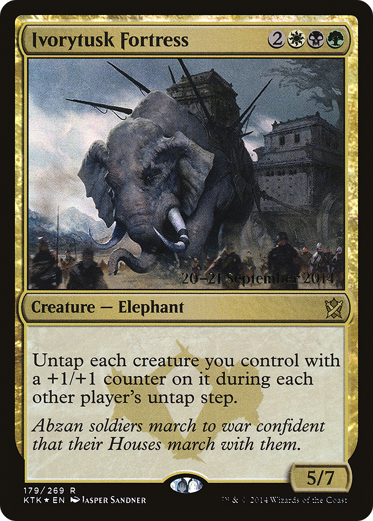 Ivorytusk Fortress (PRE-179S) - Khans of Tarkir Promos Foil