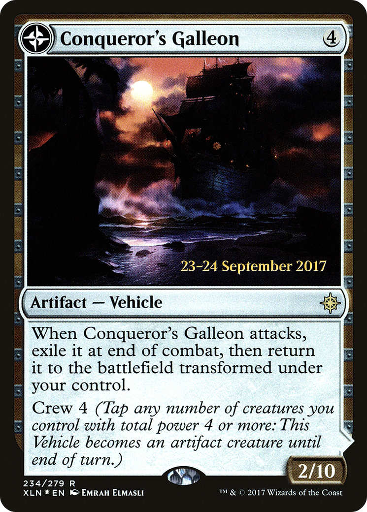Conqueror's Galleon // Conqueror's Foothold (PRE-234S) - Ixalan Promos: (compasslanddfc) Foil