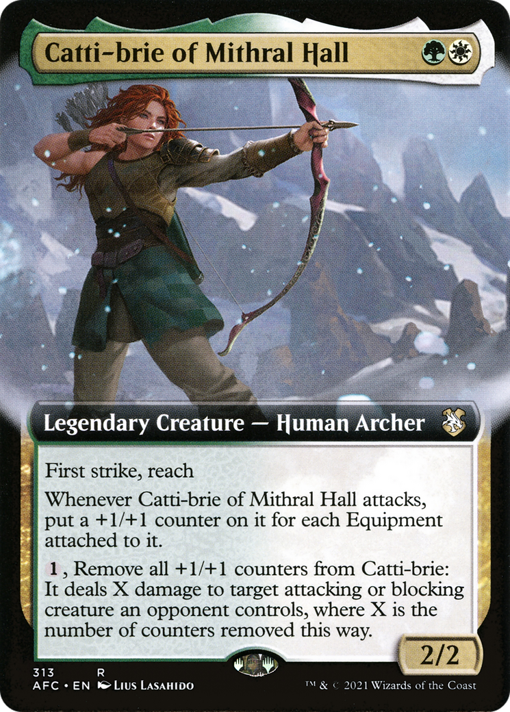 Catti-brie of Mithral Hall (AFC-313) - Forgotten Realms Commander: (Extended Art)
